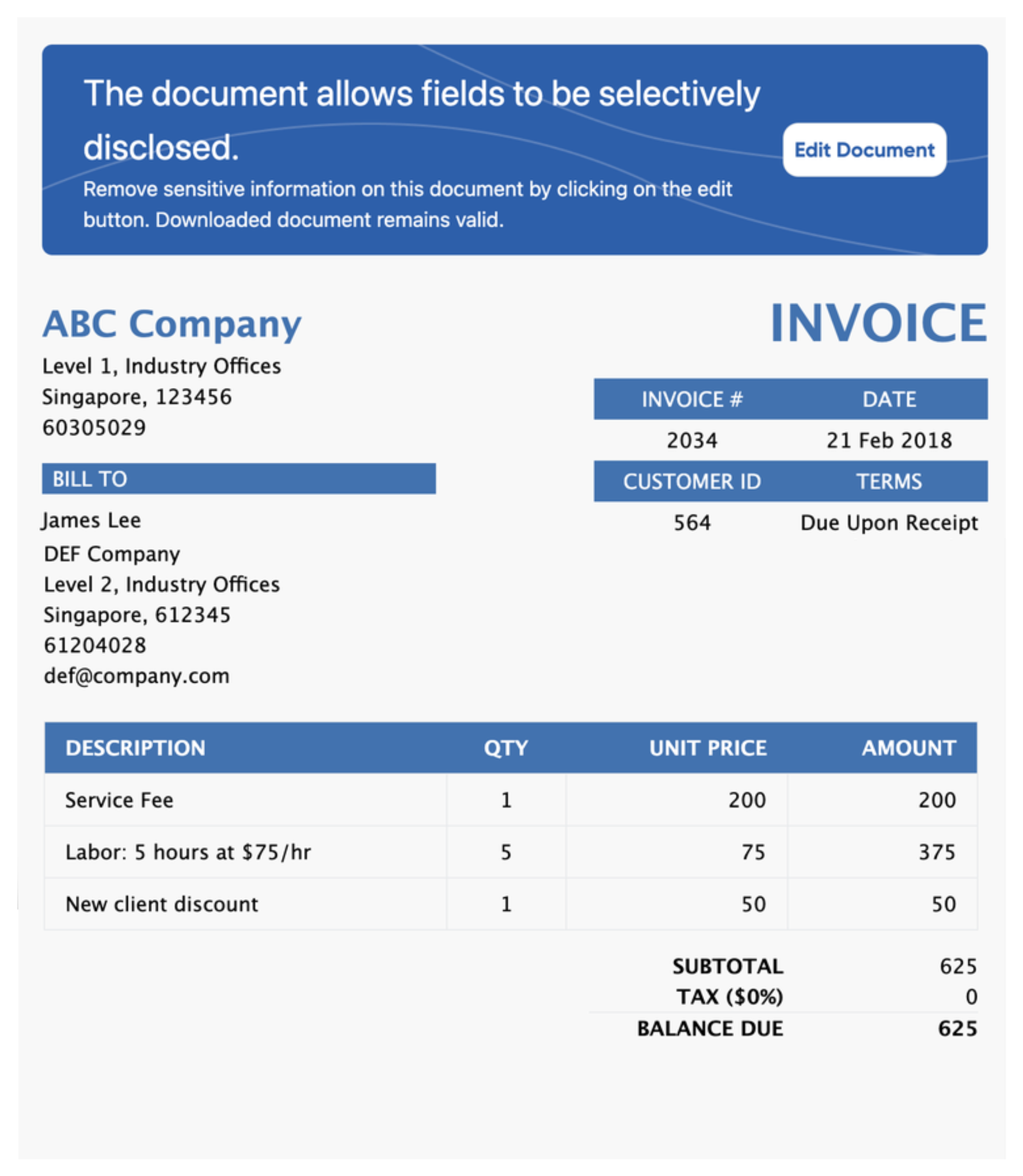 Invoice
